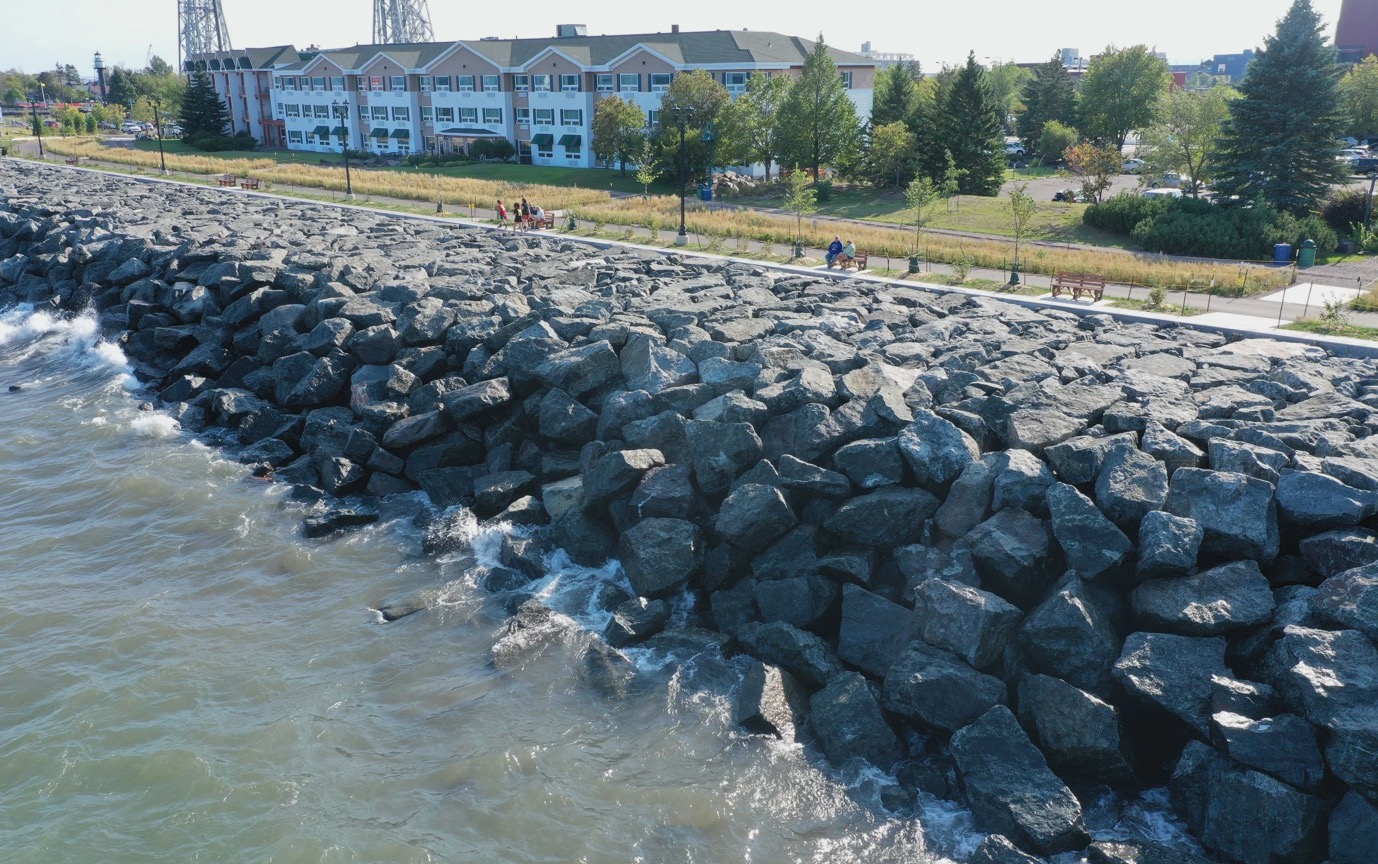 Finished Lakefront Armour Wall